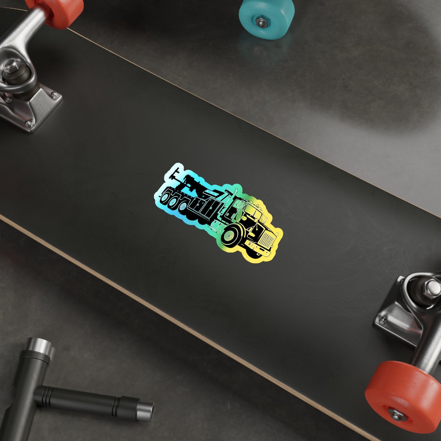Heavy Tow Truck Holographic Sticker