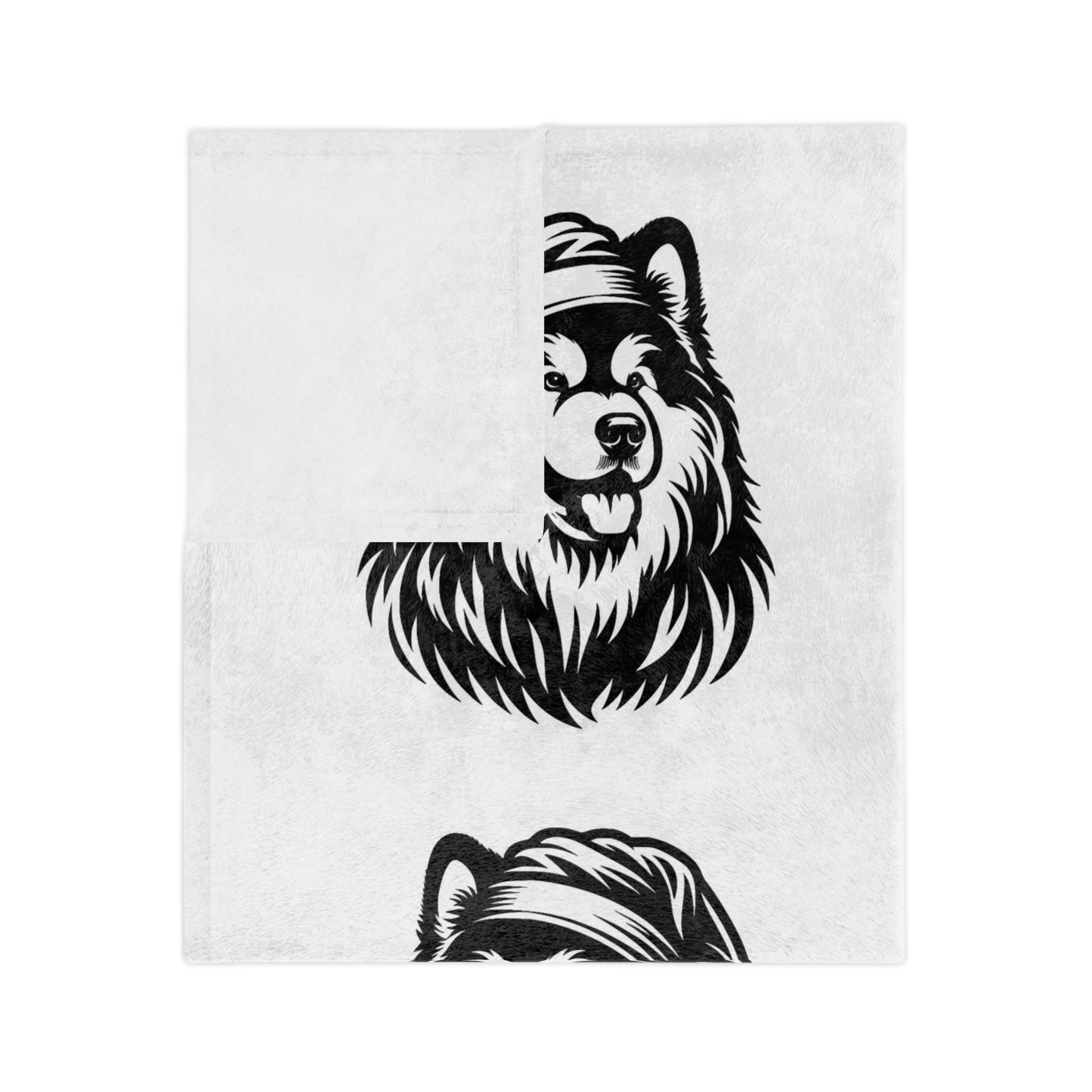Santa Paws Malamute Velveteen Microfiber Blanket