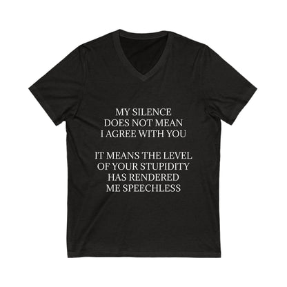 Speechless Unisex Short Sleeve V-Neck Tee