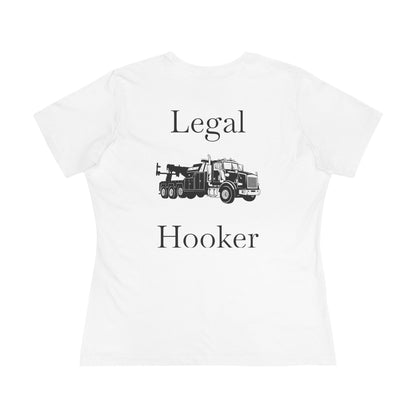 Legal H**ker Heavy Tow Truck Women's Short Sleeve Crewneck Tee