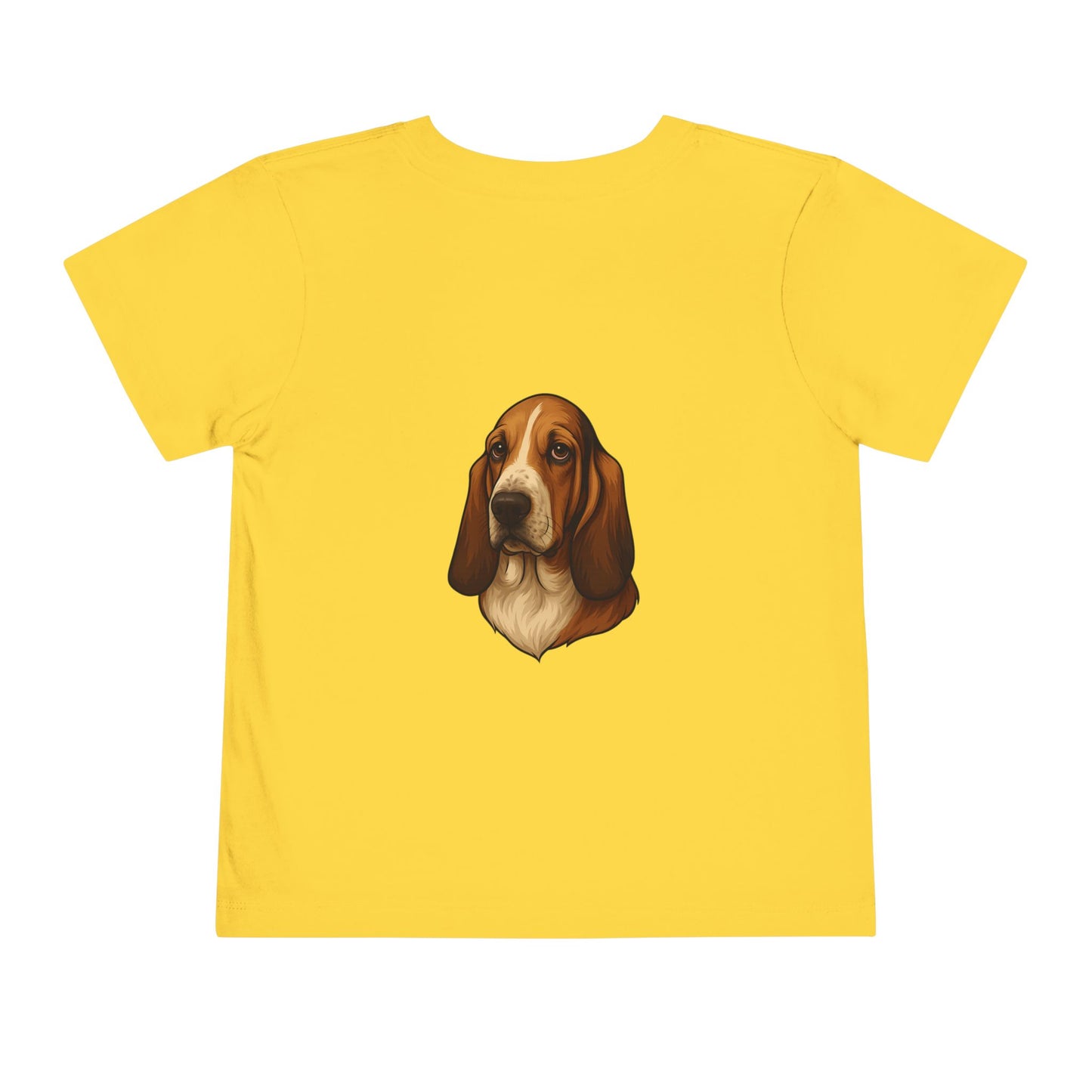 Basset Hound Head Toddler Unisex Short Sleeve Crewneck Tee