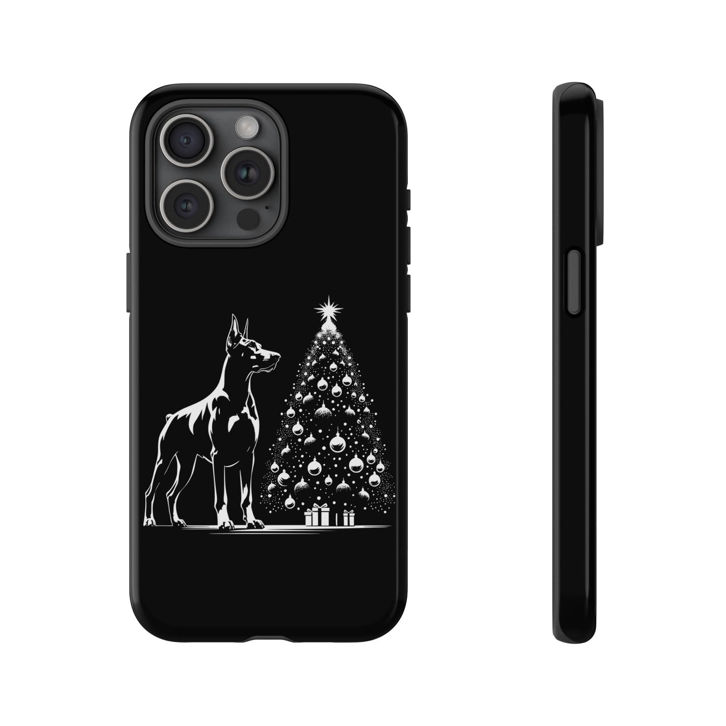 Doberman Christmas Tree iPhone Case