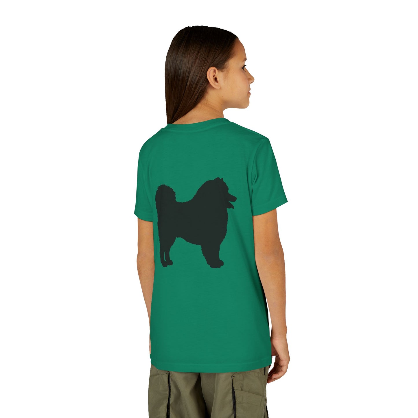 Samoyed Silhouette Youth Unisex Short Sleeve Crewneck Tee