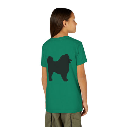 Samoyed Silhouette Youth Unisex Short Sleeve Crewneck Tee