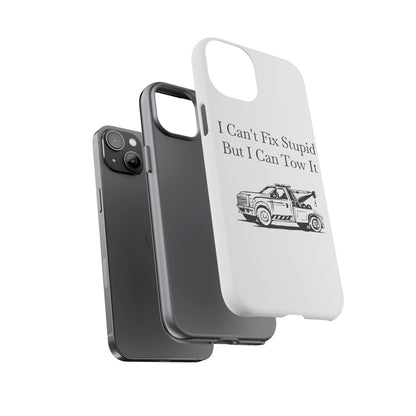 I Can't Fix Stupid Wheel Lift Tow Truck iPhone Case
