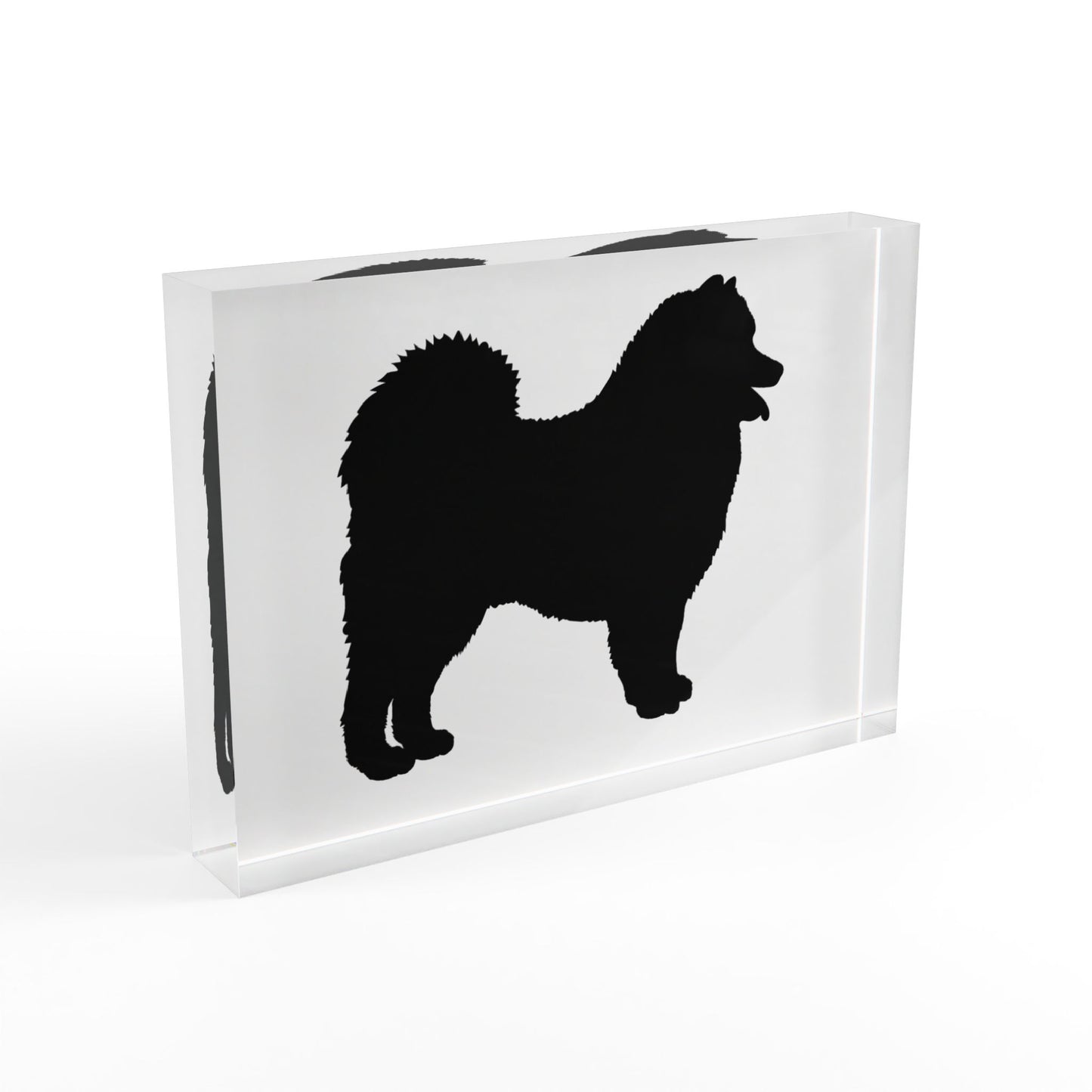 Samoyed Sillhouette Acrylic Photo Block