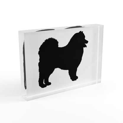 Samoyed Sillhouette Acrylic Photo Block