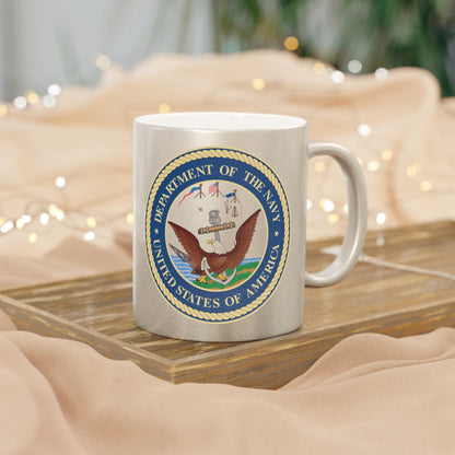 US Navy Metallic Coffee Mug