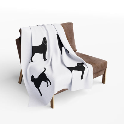 Bloodhound Silhouette Arctic Fleece Blanket
