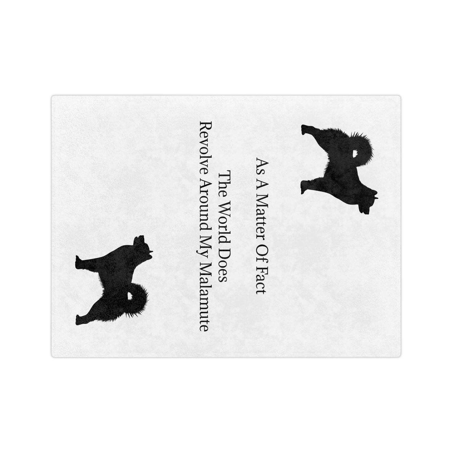 Matter Of Fact Malamute Velveteen Microfiber Blanket