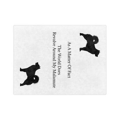 Matter Of Fact Malamute Velveteen Microfiber Blanket