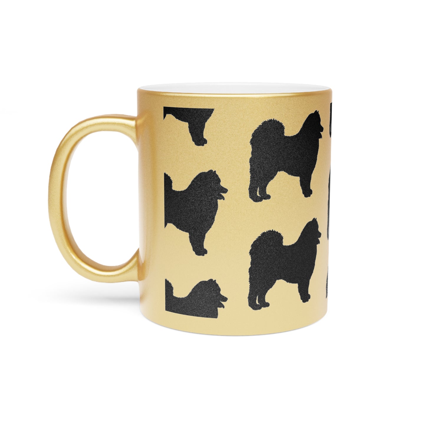 Samoyed Silhouette Metallic Coffee Mug