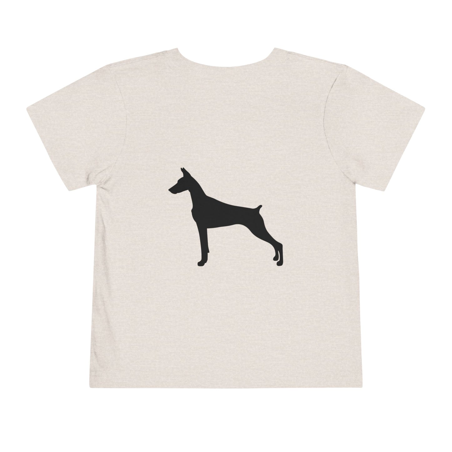 Doberman Silhouette Toddler Unisex Short Sleeve Crewneck Tee