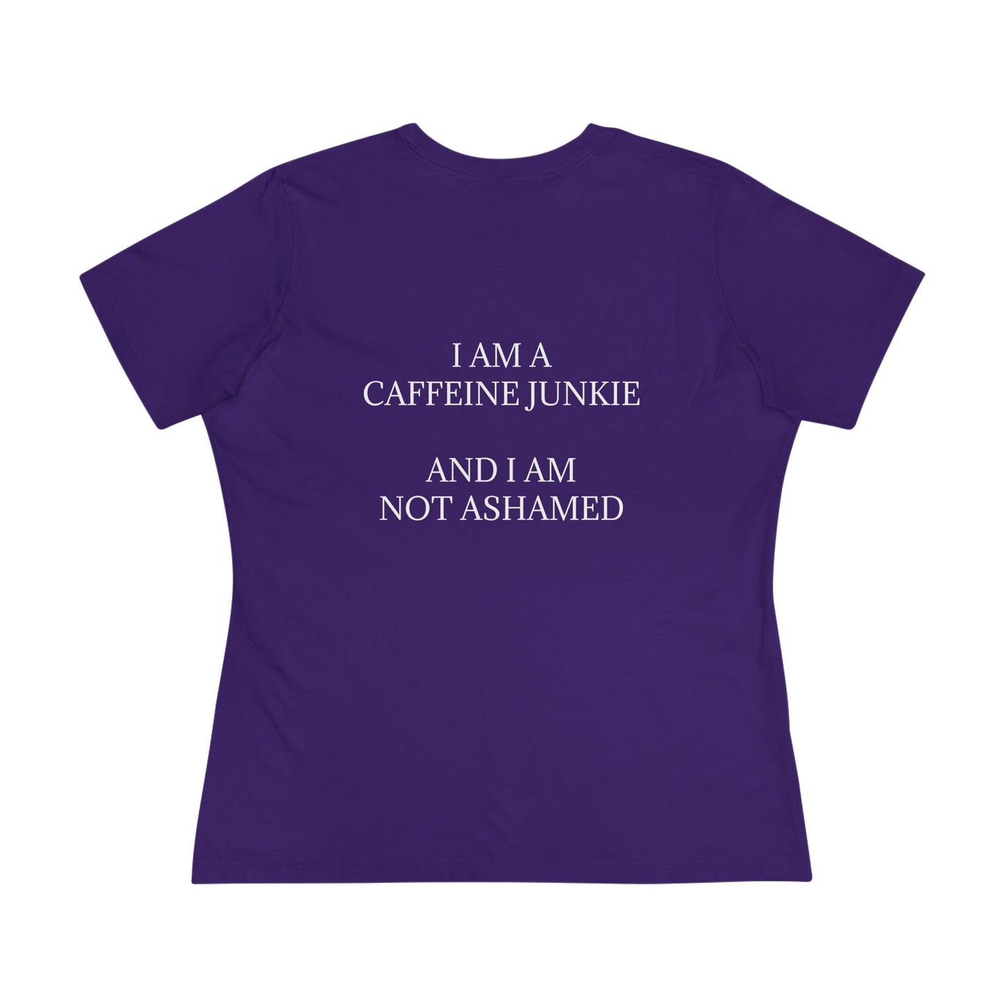 Caffeine Junkie Women's Short Sleeve Crewneck Tee