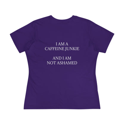 Caffeine Junkie Women's Short Sleeve Crewneck Tee