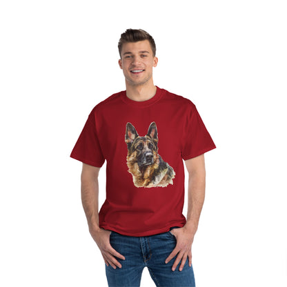 German Shepherd Head Men's Short-Sleeve Crewneck Tee
