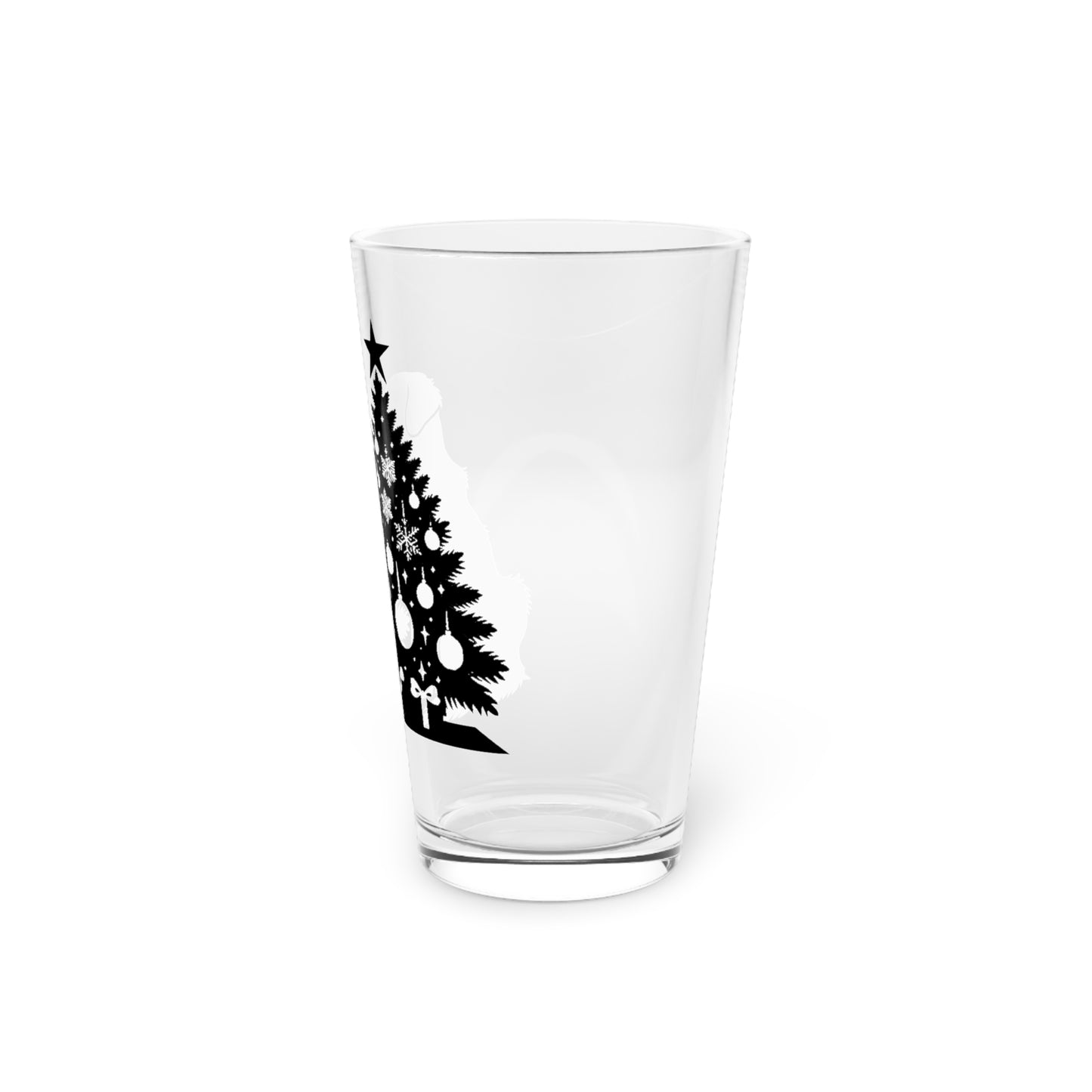 Golden Christmas Tree Drinking Glass