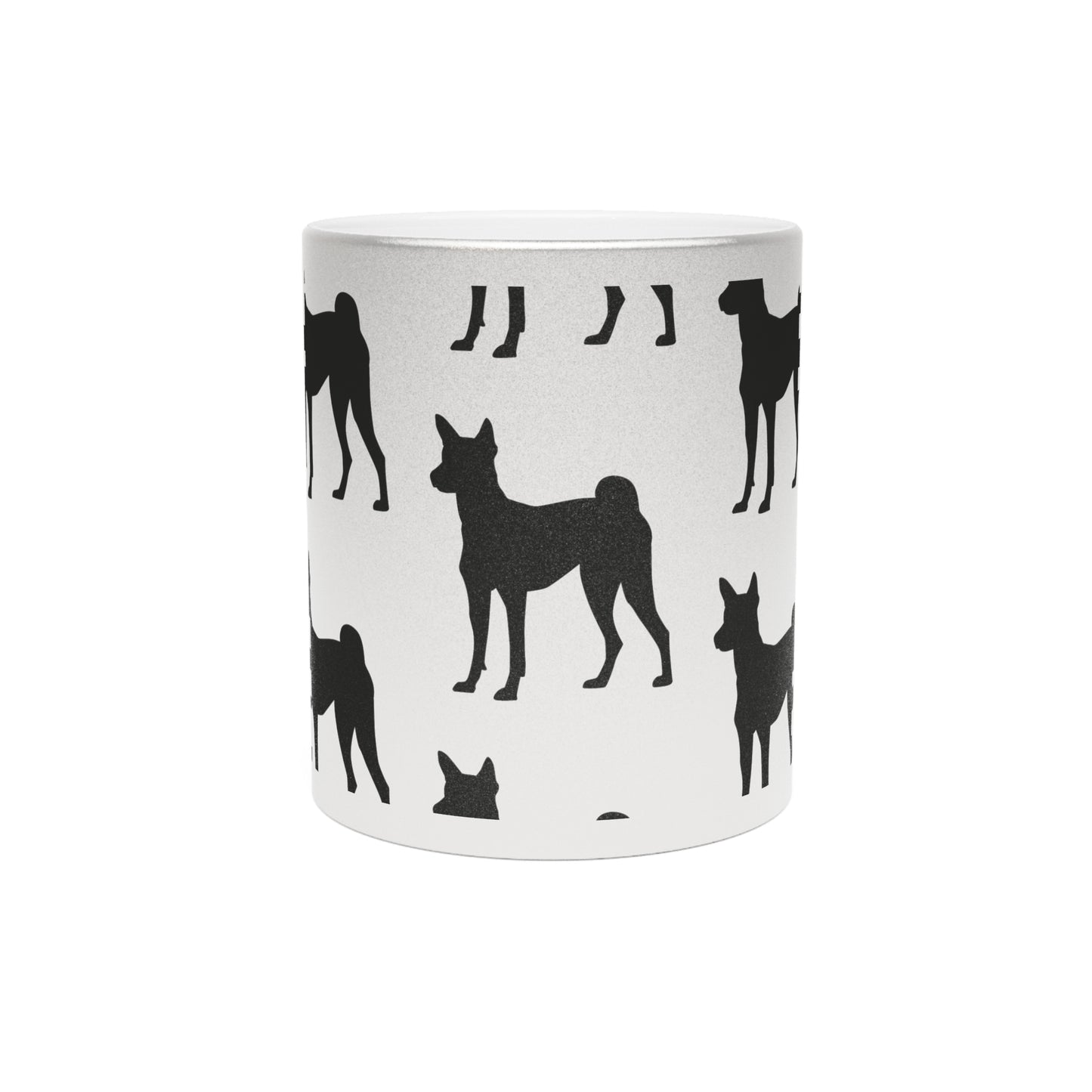 Basenji  Silhouette Metallic Coffee Mug