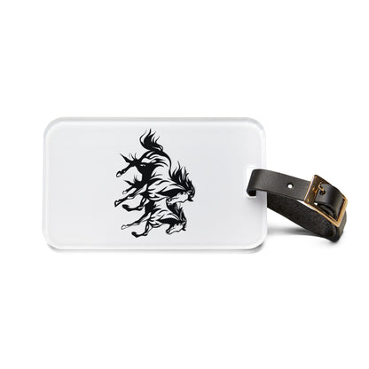 Horsin' Around Leather Strap Luggage Tag