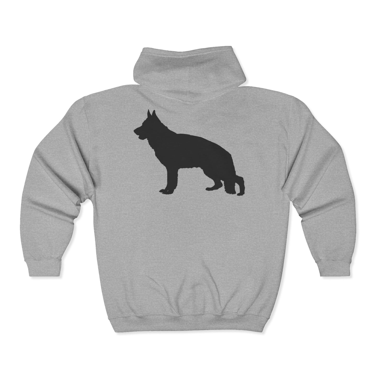 German Shepherd Silhouette Unisex Full Zip Hoodie