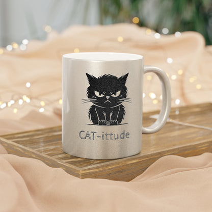 CAT-ittude Metallic Coffee Mug