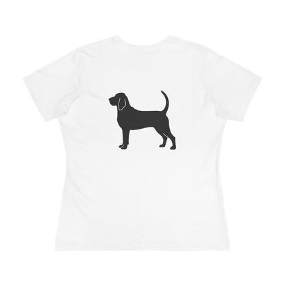 Bloodhound  Silhouette Women's Short Sleeve Crewneck Tee