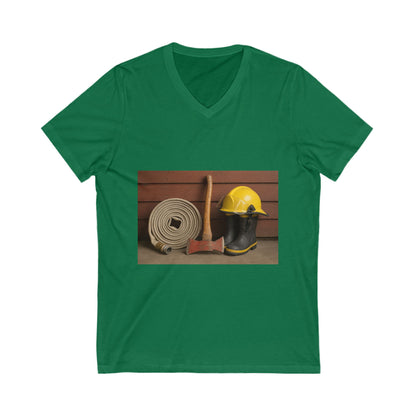 Fire/Rescue Appreciation Unisex Short Sleeve V-Neck Tee