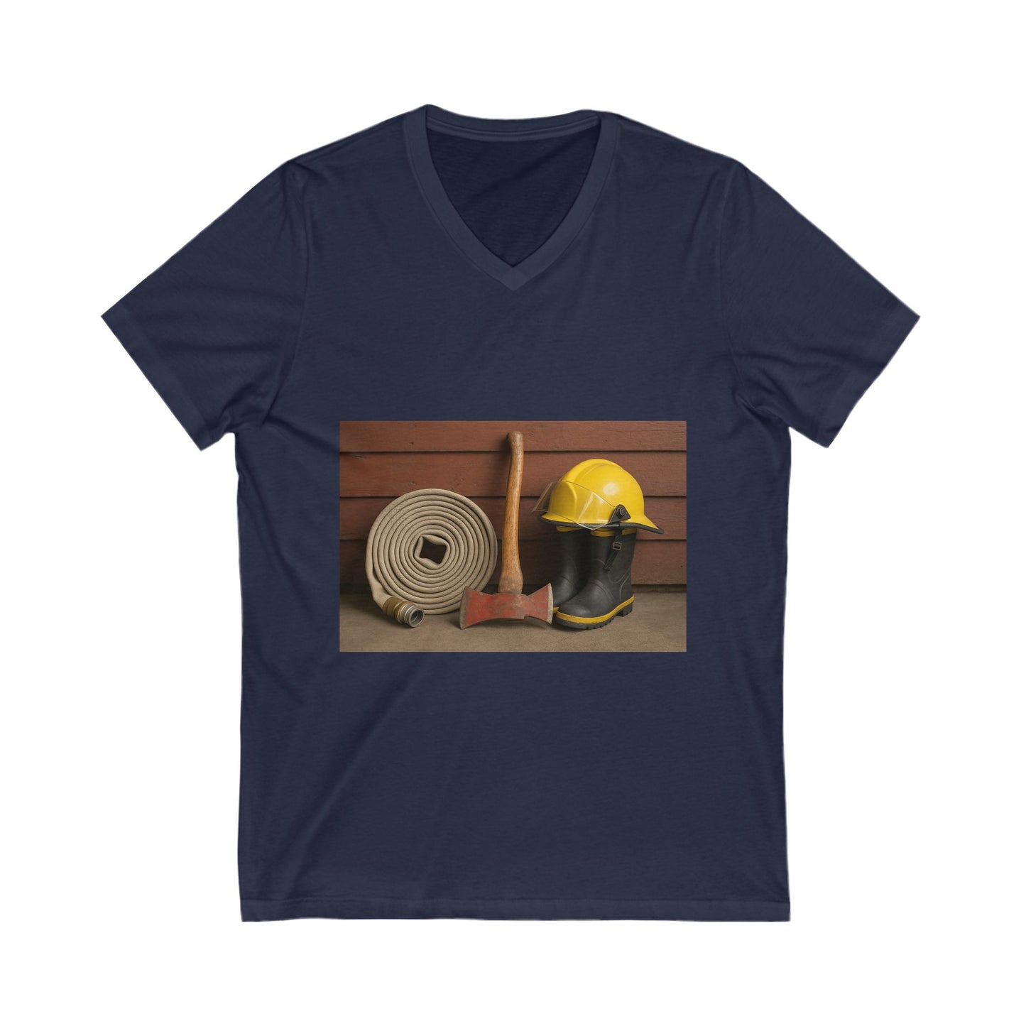Fire/Rescue Appreciation Unisex Short Sleeve V-Neck Tee
