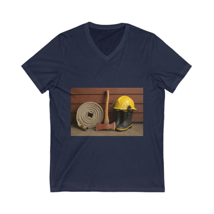 Fire/Rescue Appreciation Unisex Short Sleeve V-Neck Tee
