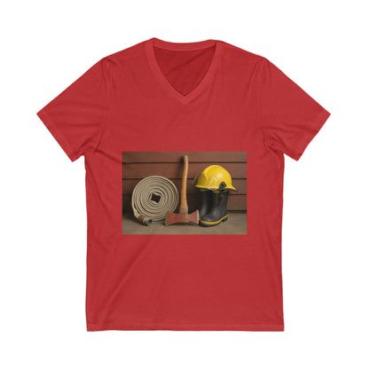 Fire/Rescue Appreciation Unisex Short Sleeve V-Neck Tee