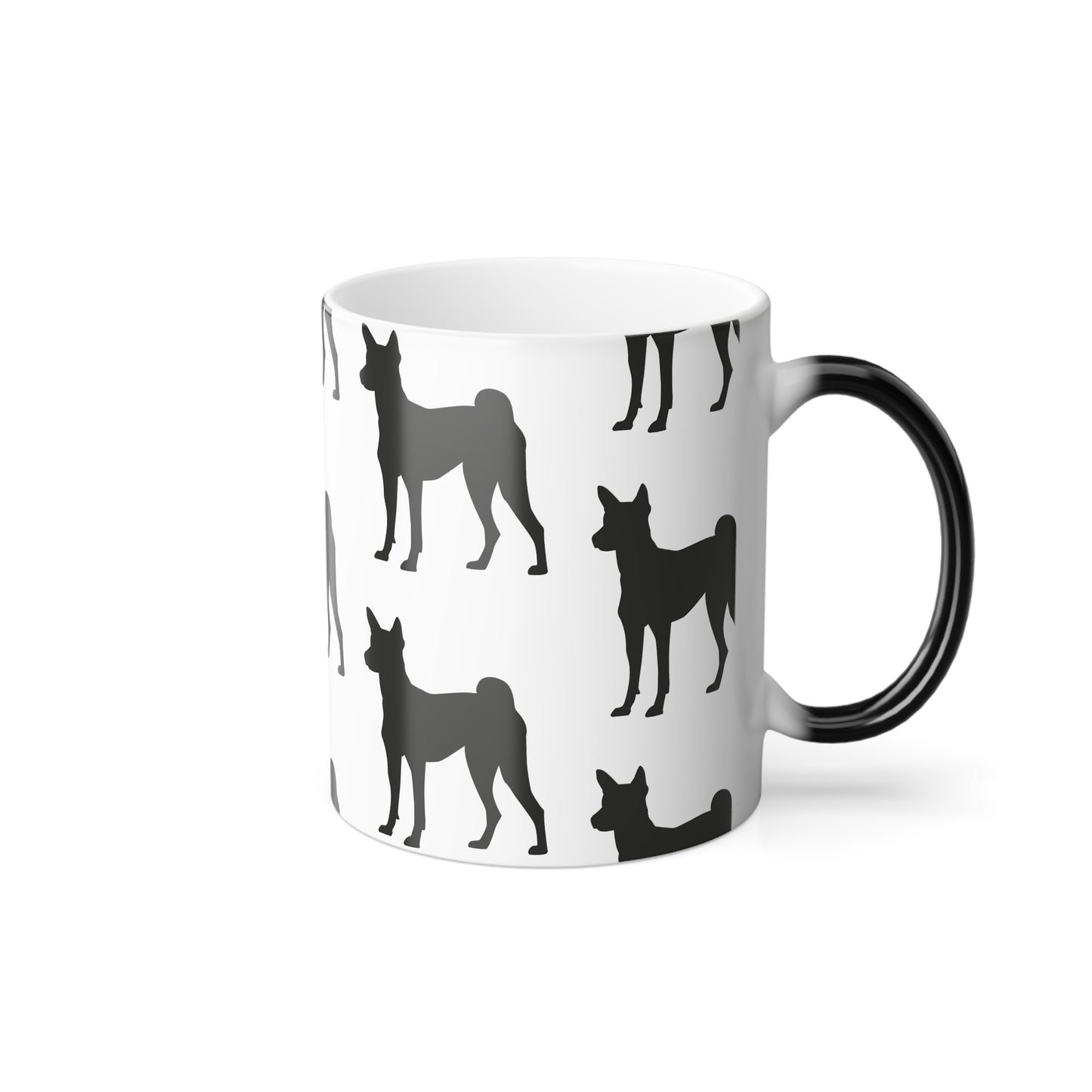Basenji Silhouette Color Changing Mug