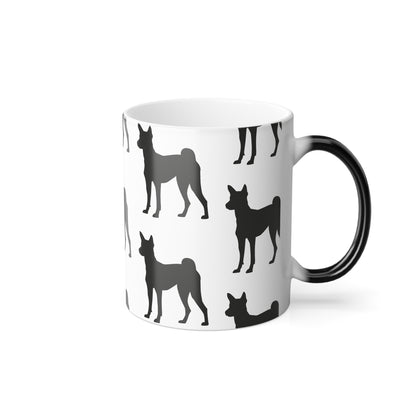 Basenji Silhouette Color Changing Mug