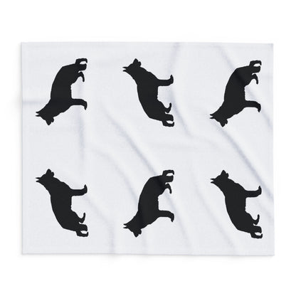 German Shepherd Silhouette Arctic Fleece Blanket