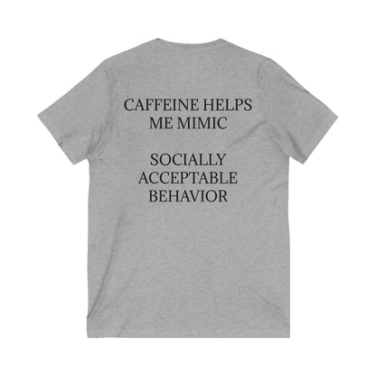 Socially Acceptable Unisex Short Sleeve V-Neck Tee