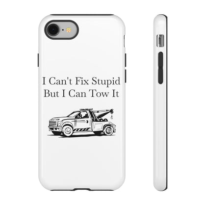 I Can't Fix Stupid Wheel Lift Tow Truck iPhone Case