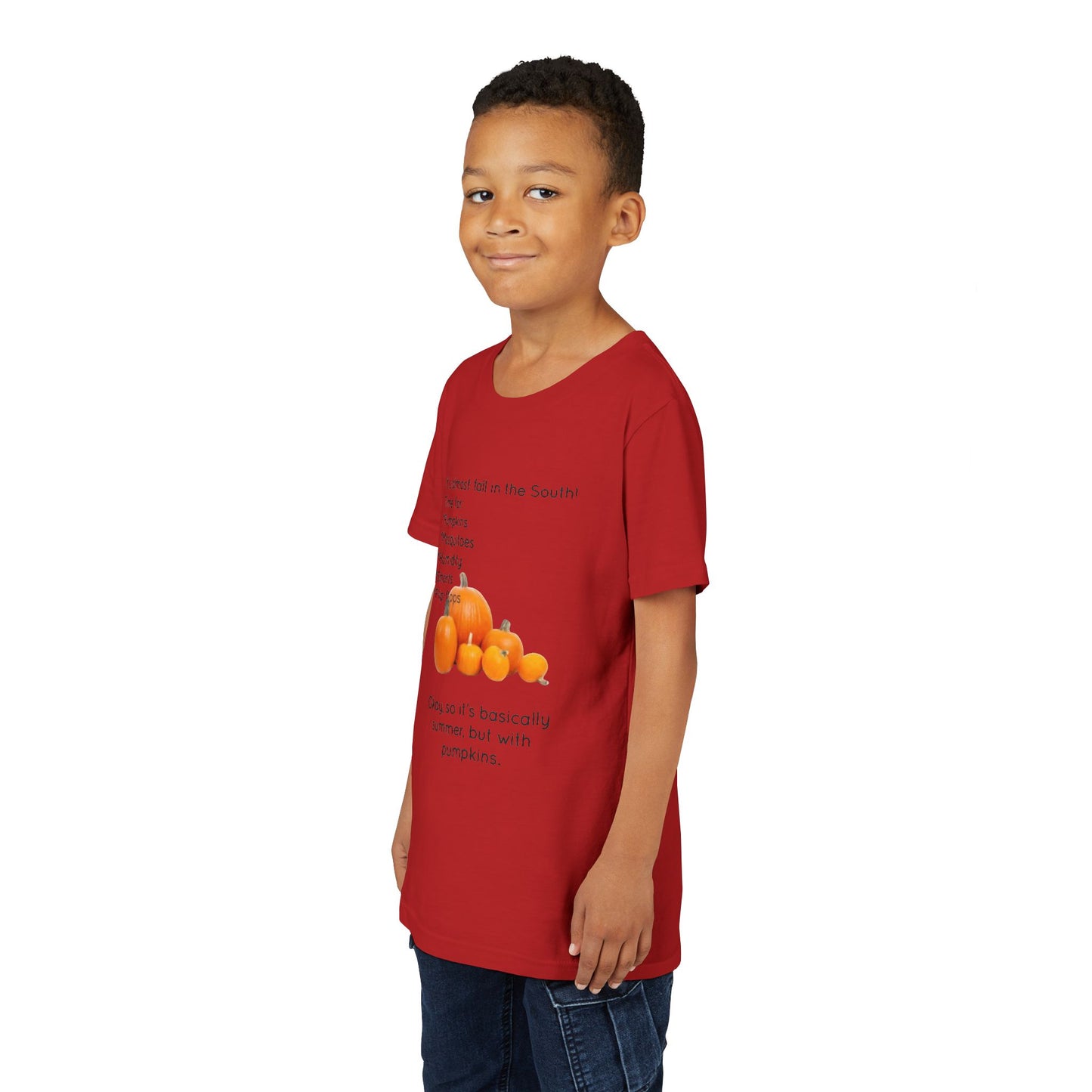 Fall In The South Youth Unisex Short Sleeve Crewneck Tee