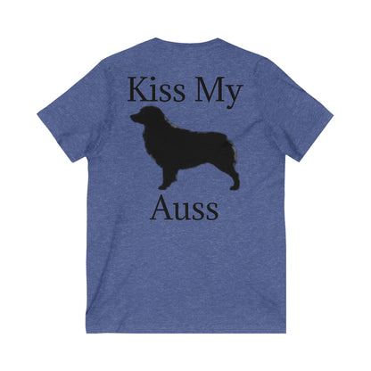 Kiss My Auss Unisex Short Sleeve V-Neck Tee