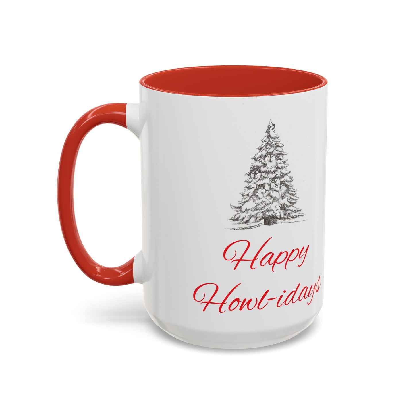 Happy Howl-idays 2-Tone Coffee Mug