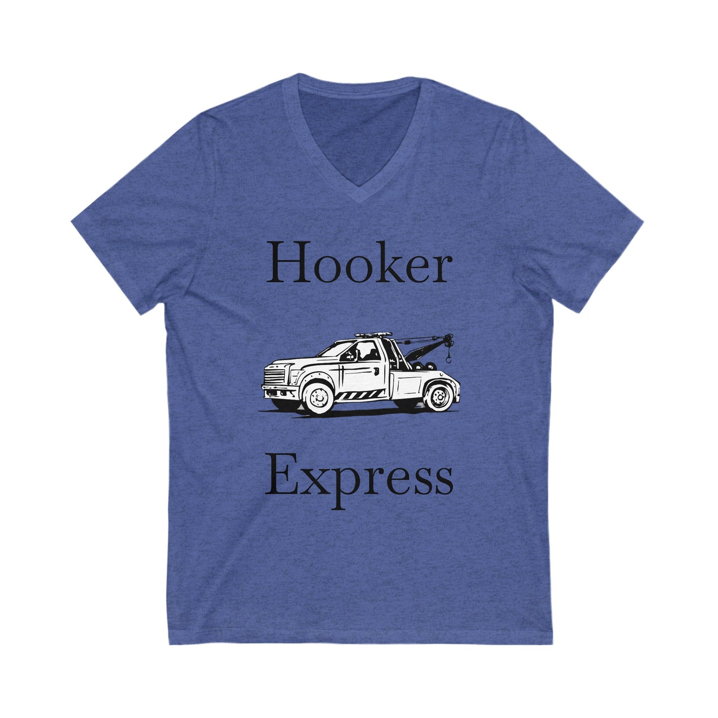 H**ker Express Wheel Lift Tow Truck Unisex Short Sleeve V-Neck Tee