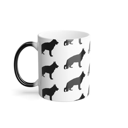 German Shepherd Silhouette Color Changing Mug