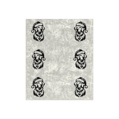 Santa Paws Golden Crushed Velvet Blanket