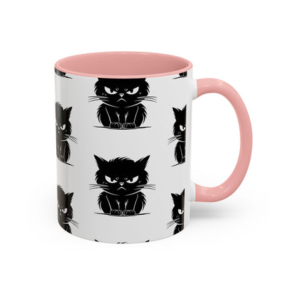 Angry Cat 2-Tone Coffee Mug