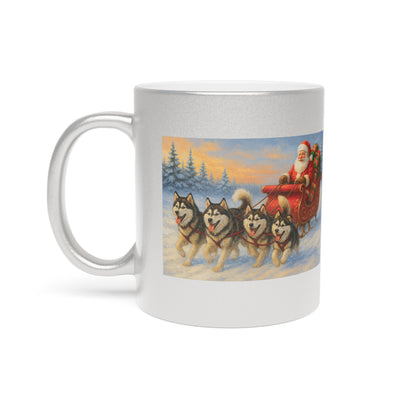Dashing Through The Snow Metallic Coffee Mug