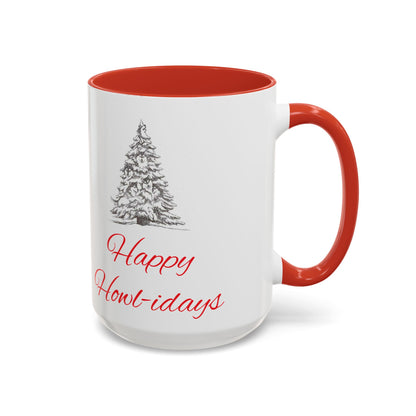 Happy Howl-idays 2-Tone Coffee Mug
