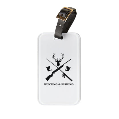 Hunting/Fishing Leather Strap Luggage Tag