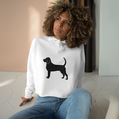Bloodhound Silhouette Women's Crop Hoodie