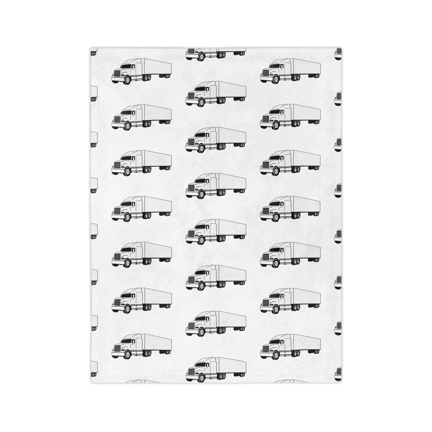 Semi Truck Velveteen Microfiber Blanket