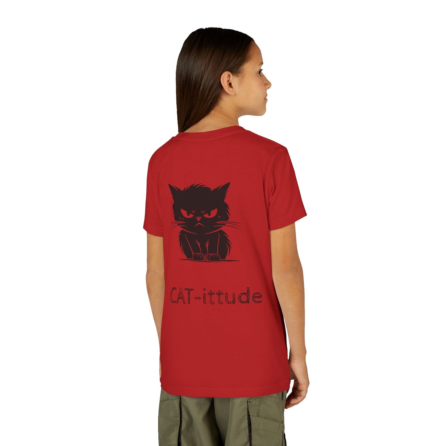 CAT-ittude Youth Unisex Short Sleeve Crewneck Tee