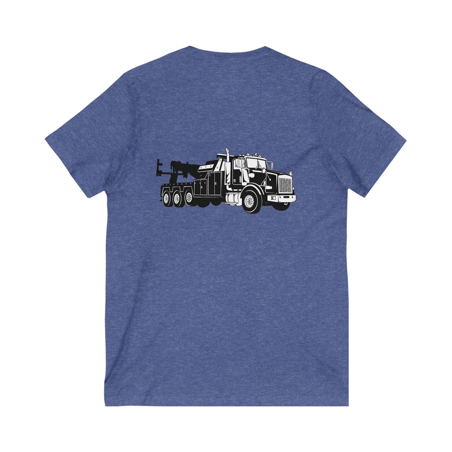Heavy Tow Truck Unisex Short Sleeve V-Neck Tee
