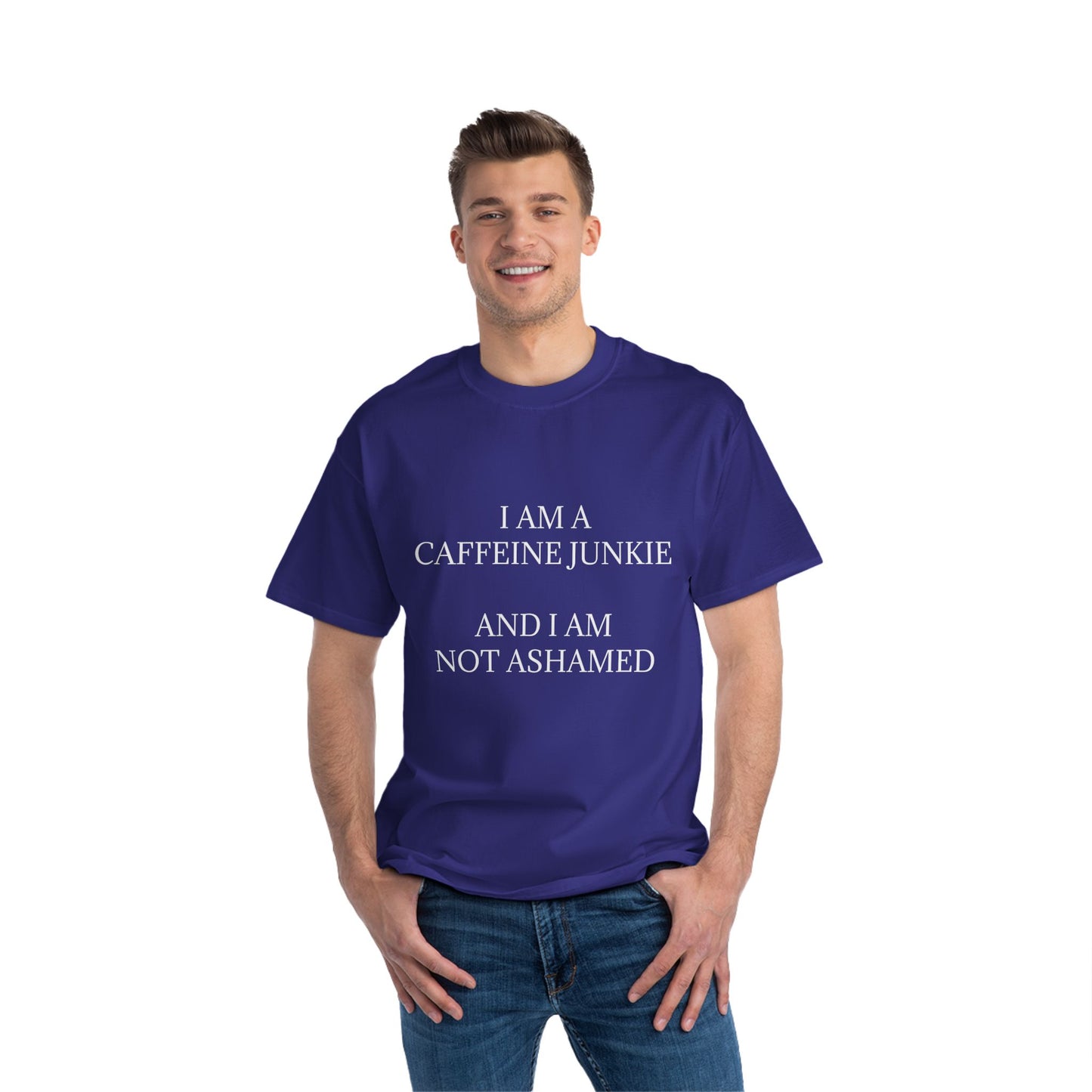 Caffeine Junkie Men's Short-Sleeve Crewneck Tee